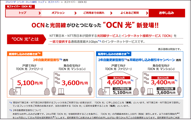 名前が似ているけど別サービス？　高額報酬1万円の『OCN光』を紹介して長く多くの報酬を手に入れよう
